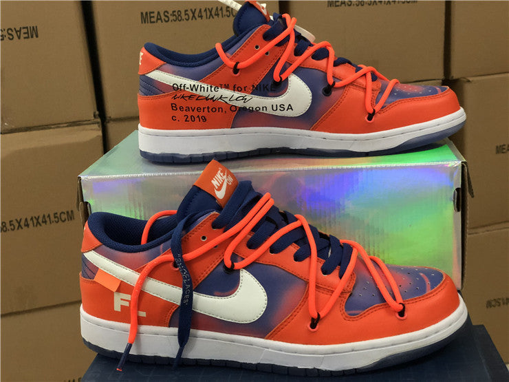 Nike Off White Dunk Low - Futura Electric Orange