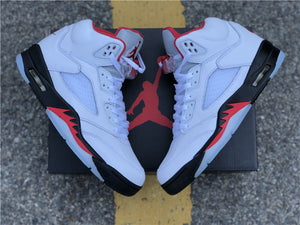 Jordan 5 - Fire Red Silver Tongue