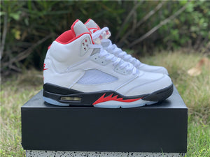 Jordan 5 - Fire Red Silver Tongue