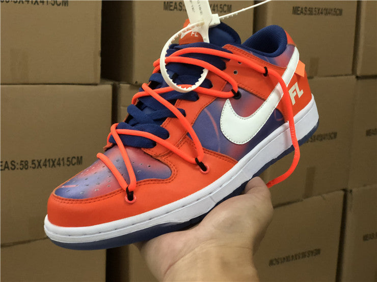 Nike Off White Dunk Low - Futura Electric Orange