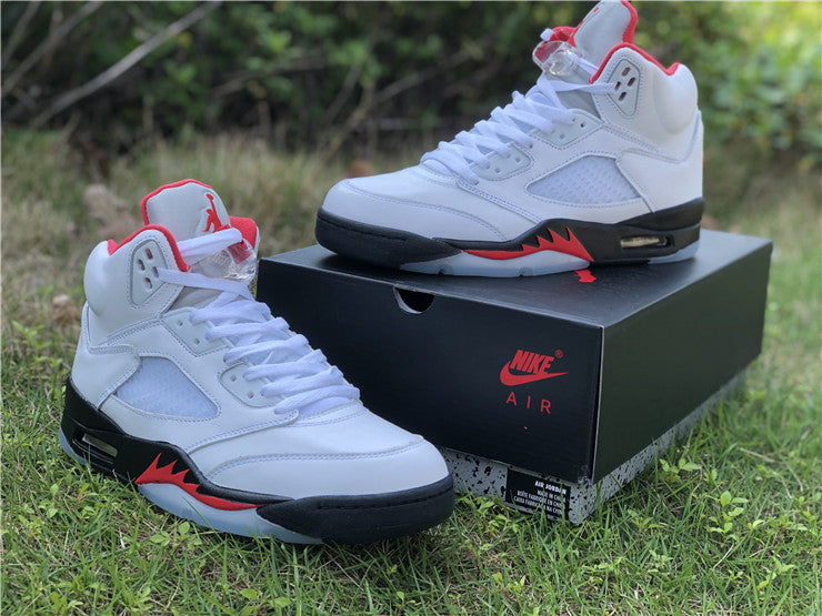 Jordan 5 - Fire Red Silver Tongue