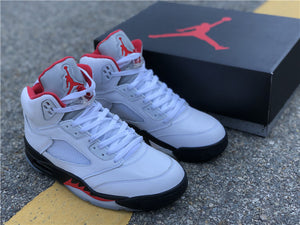 Jordan 5 - Fire Red Silver Tongue