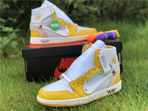 Jordan 1 Off White - Canaire Yellow