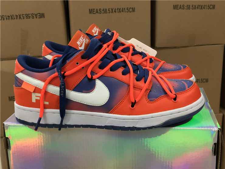 Nike Off White Dunk Low - Futura Electric Orange