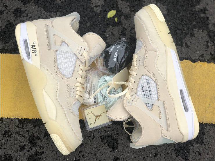 Jordan 4 Off White - Sail
