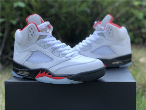 Jordan 5 - Fire Red Silver Tongue