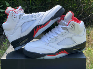 Jordan 5 - Fire Red Silver Tongue