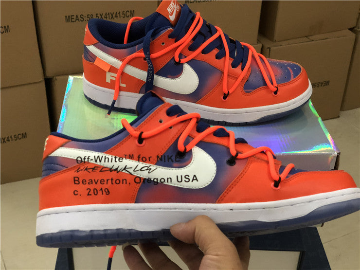 Nike Off White Dunk Low - Futura Electric Orange