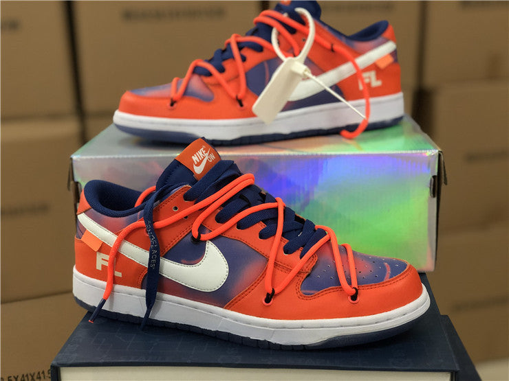 Nike Off White Dunk Low - Futura Electric Orange